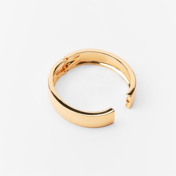 Zara Gold Tone Pair of Rigid Bracelets NWT - Picture 6 of 8